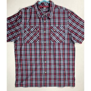 North Face pearl snap short sleeve shirt size L.